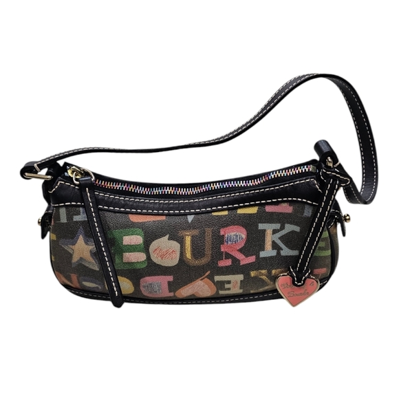 Dooney & Bourke colorful logo small shoulder bag in black - Picture 5 of 5